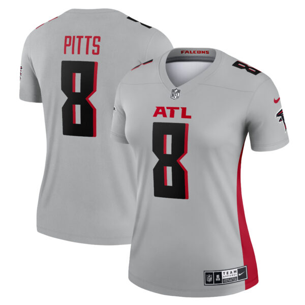 Kyle Pitts Sr. Atlanta Falcons Nike Women's Inverted Legend Player Performance Top - Gray