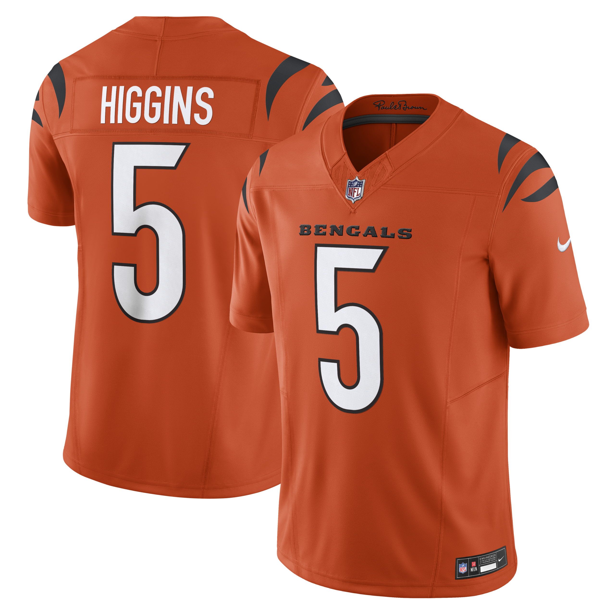 Tee Higgins Cincinnati Bengals Nike Vapor F.U.S.E. Limited Jersey - Orange