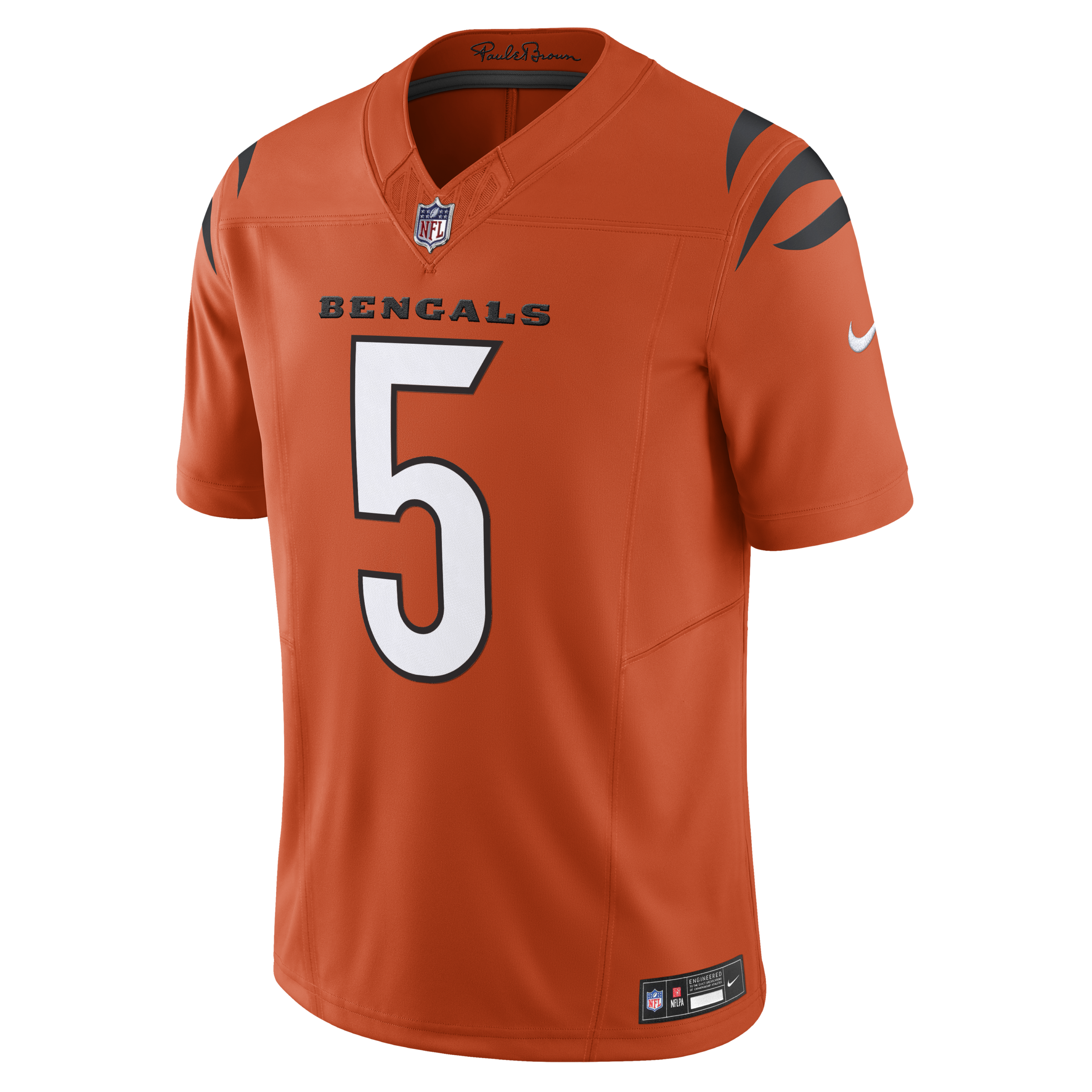 Tee Higgins Cincinnati Bengals Nike Vapor F.U.S.E. Limited Jersey - Orange - Image 2