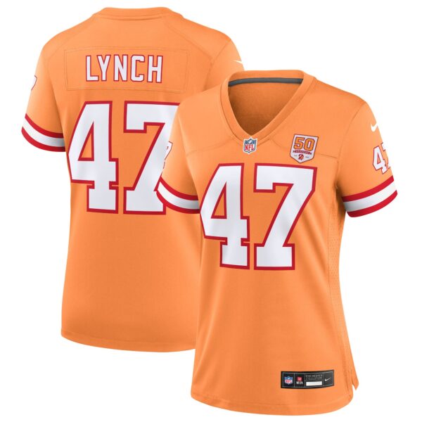 John Lynch Tampa Bay Buccaneers Nike Women's 50th Season Game Jersey - Creamsicle