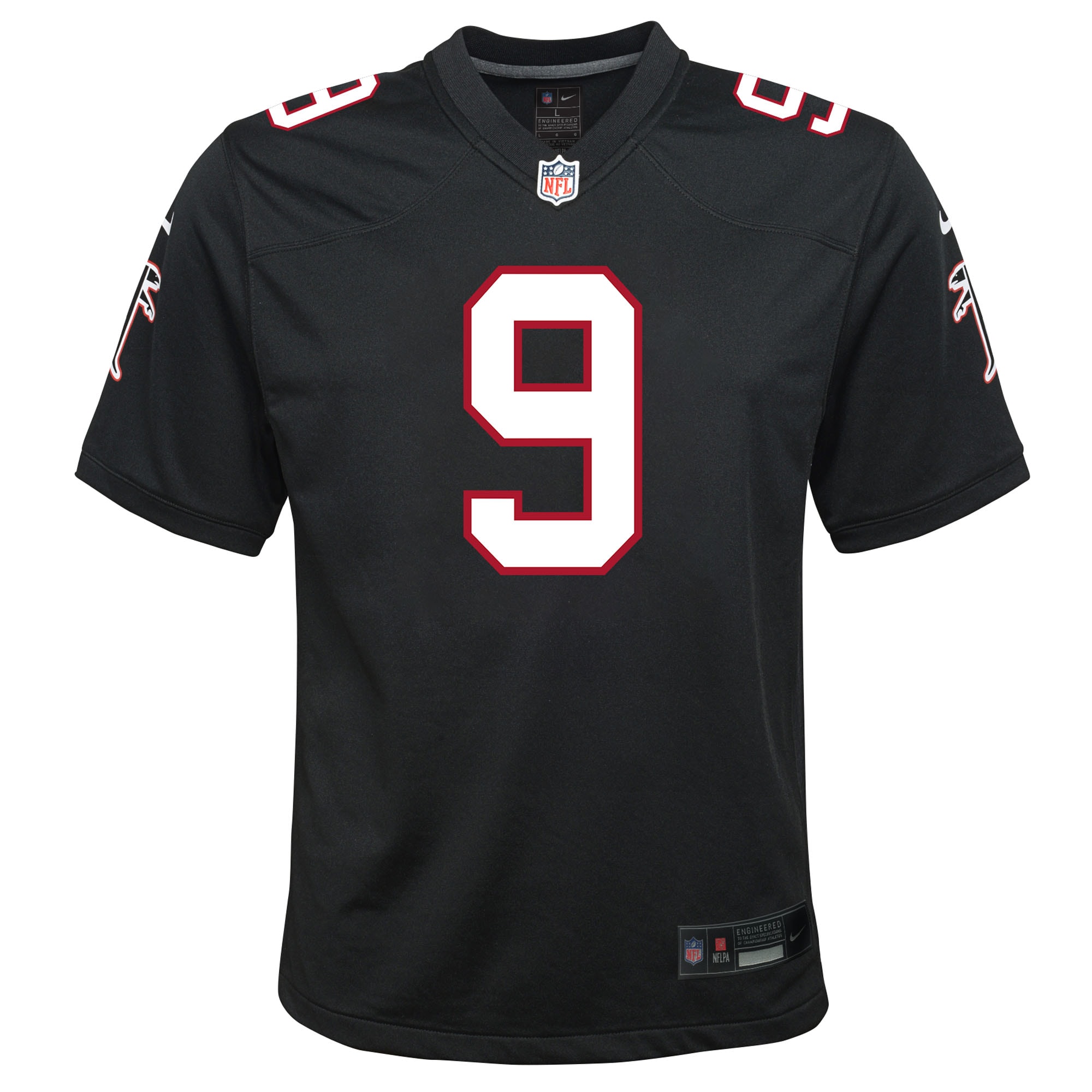 Michael Penix Jr. Atlanta Falcons Nike Youth Alternate Game Jersey - Black - Image 2