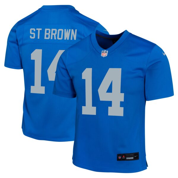 Amon-Ra St. Brown Detroit Lions Nike Youth Game Jersey - Blue