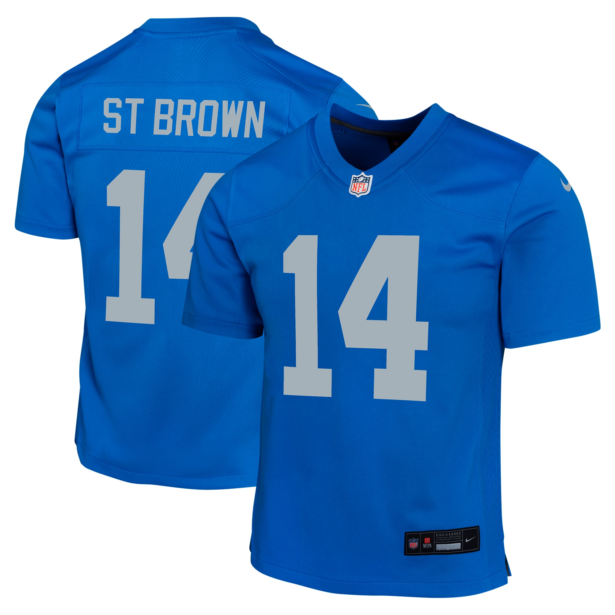 Amon-Ra St. Brown Detroit Lions Nike Youth Game Jersey - Blue