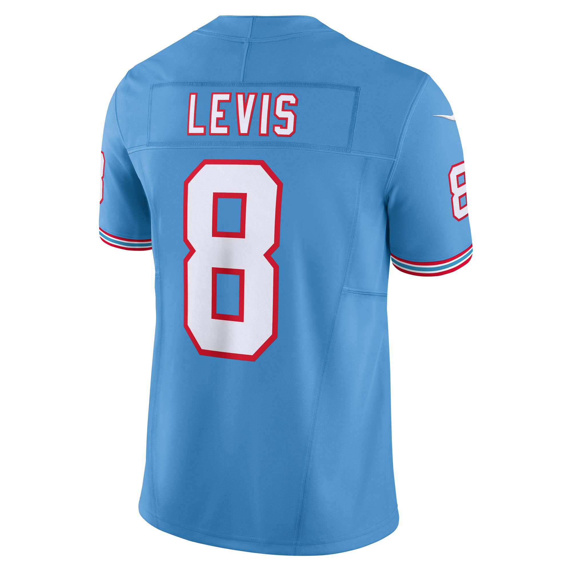 Will Levis Tennessee Titans Nike Alternate Oilers Throwback Vapor F.U.S.E. Limited Jersey - Light Blue - Image 3