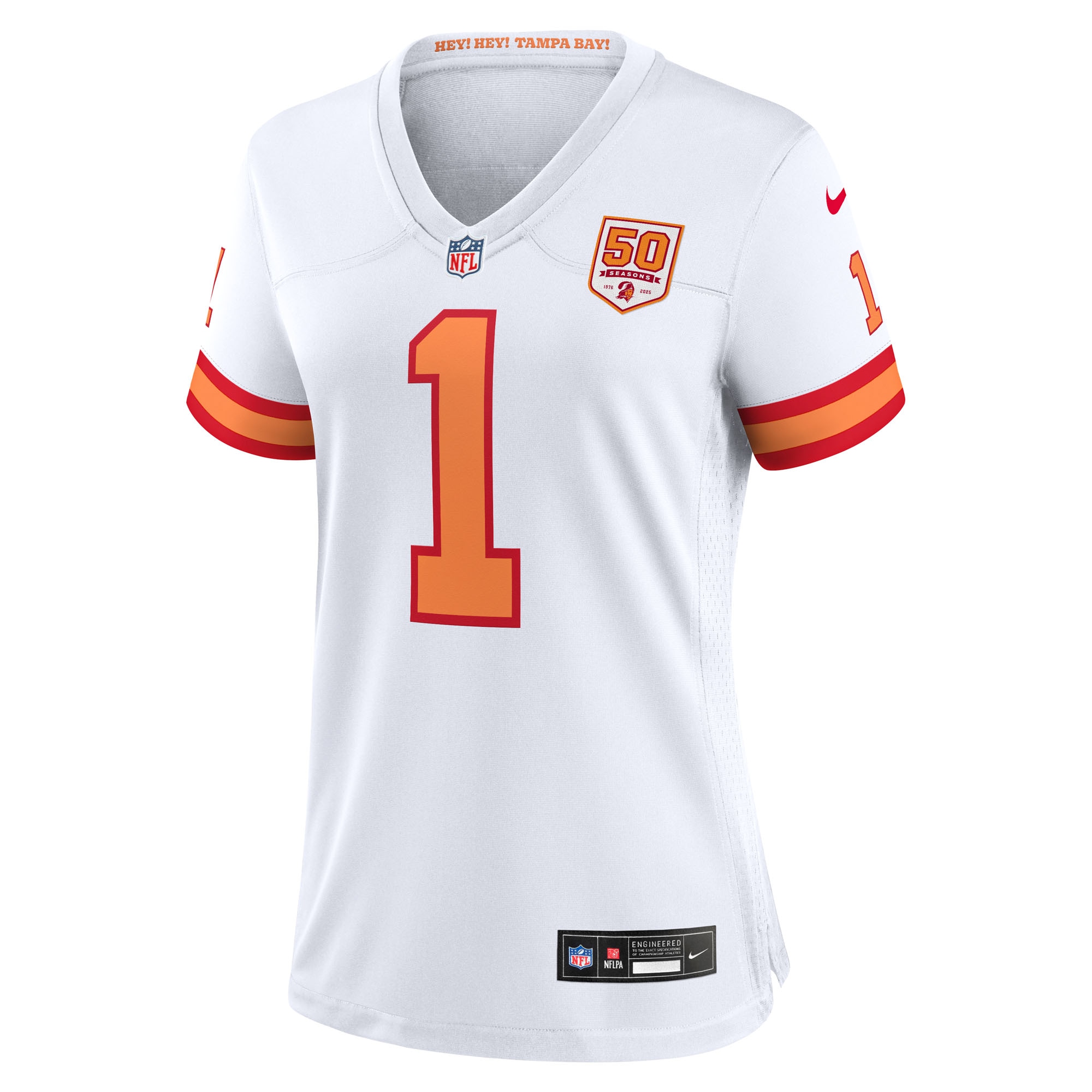 Rachaad White '76 Tampa Bay Buccaneers Nike Women's 50th Season Game Jersey - White - Image 2
