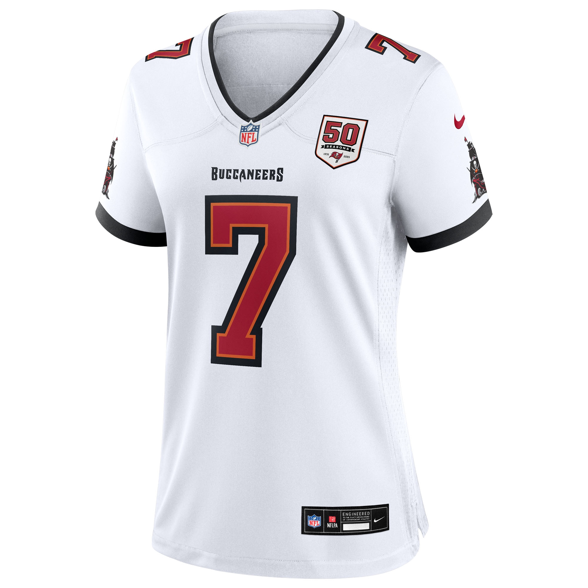 Bucky Irving Tampa Bay Buccaneers Nike Women's 50th Season White Game Jersey - White - Image 2