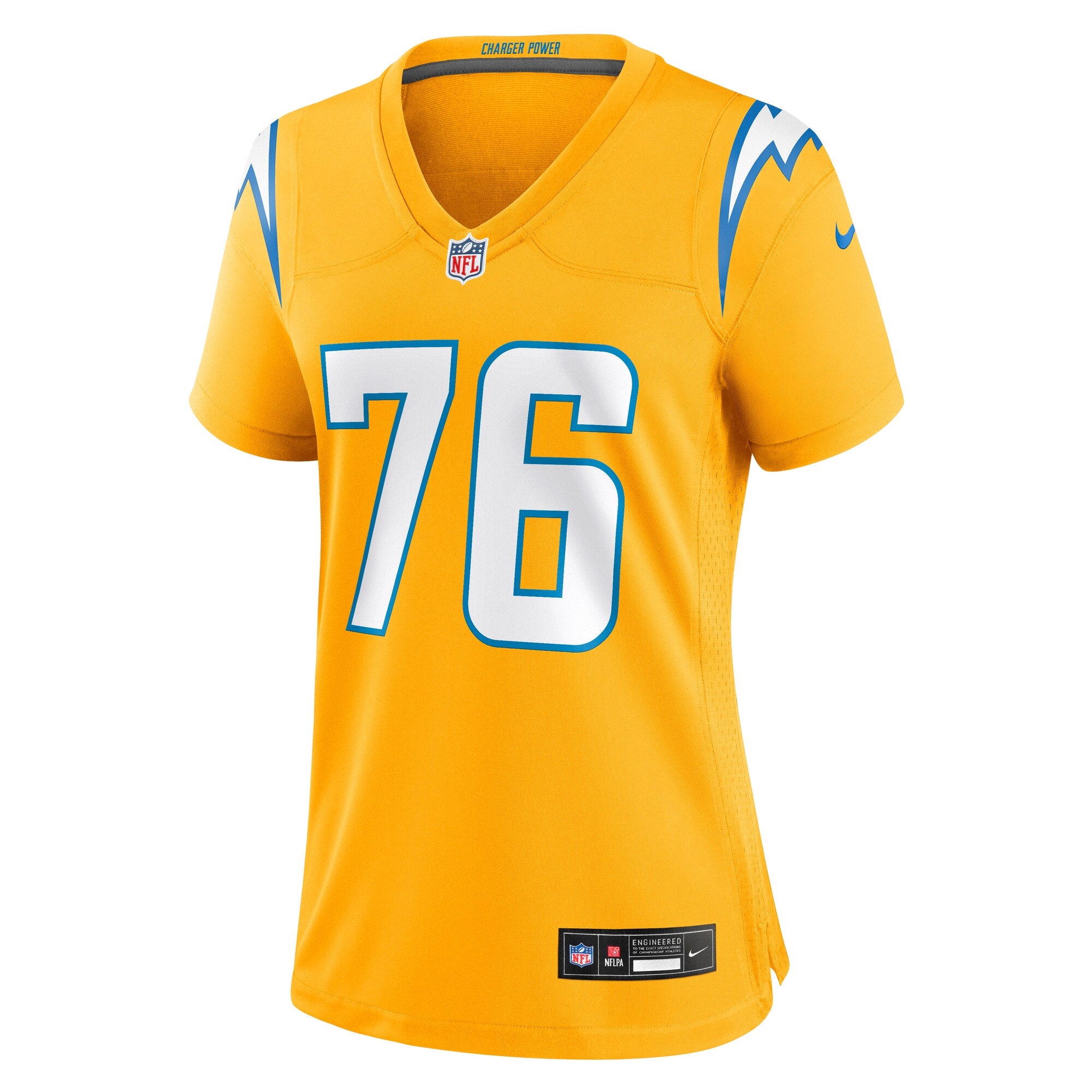 Joe Alt Los Angeles Chargers Nike Women's Alternate Charger Power Game Jersey - Gold - Image 2