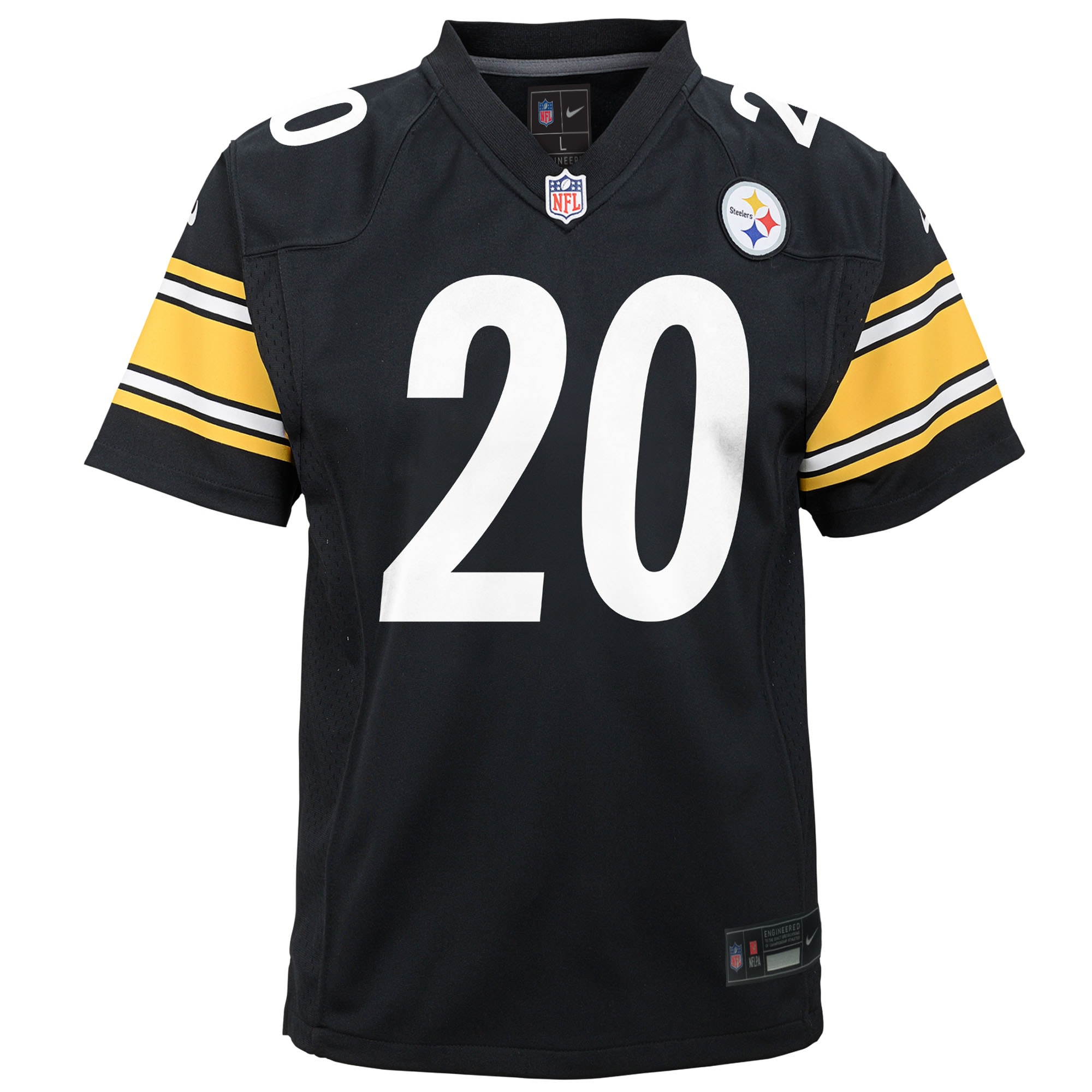 Kaleb Johnson Pittsburgh Steelers Nike Youth Team Game Jersey - Black - Image 2