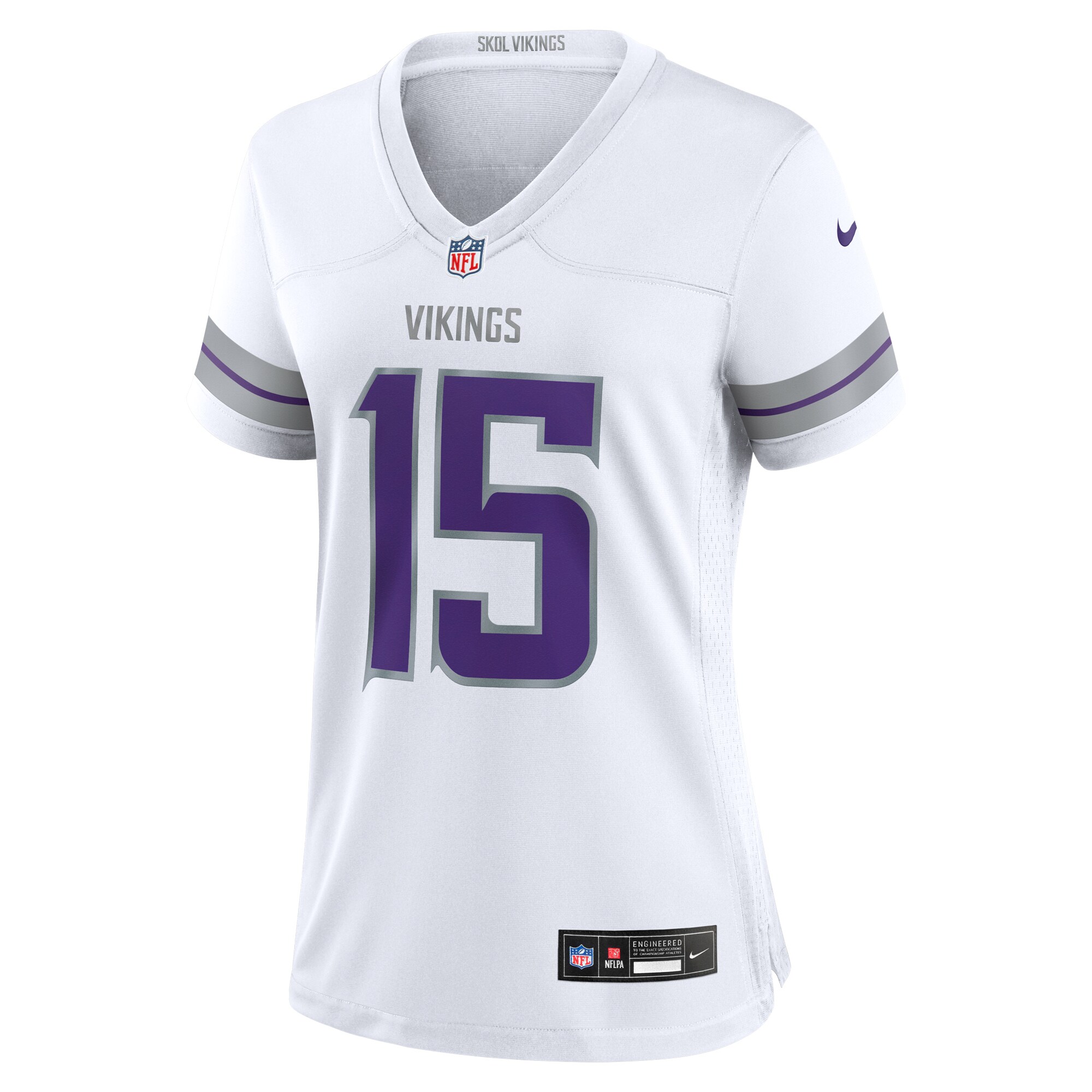 Dallas Turner Minnesota Vikings Nike Women's Alternate Game Jersey - White - Image 2