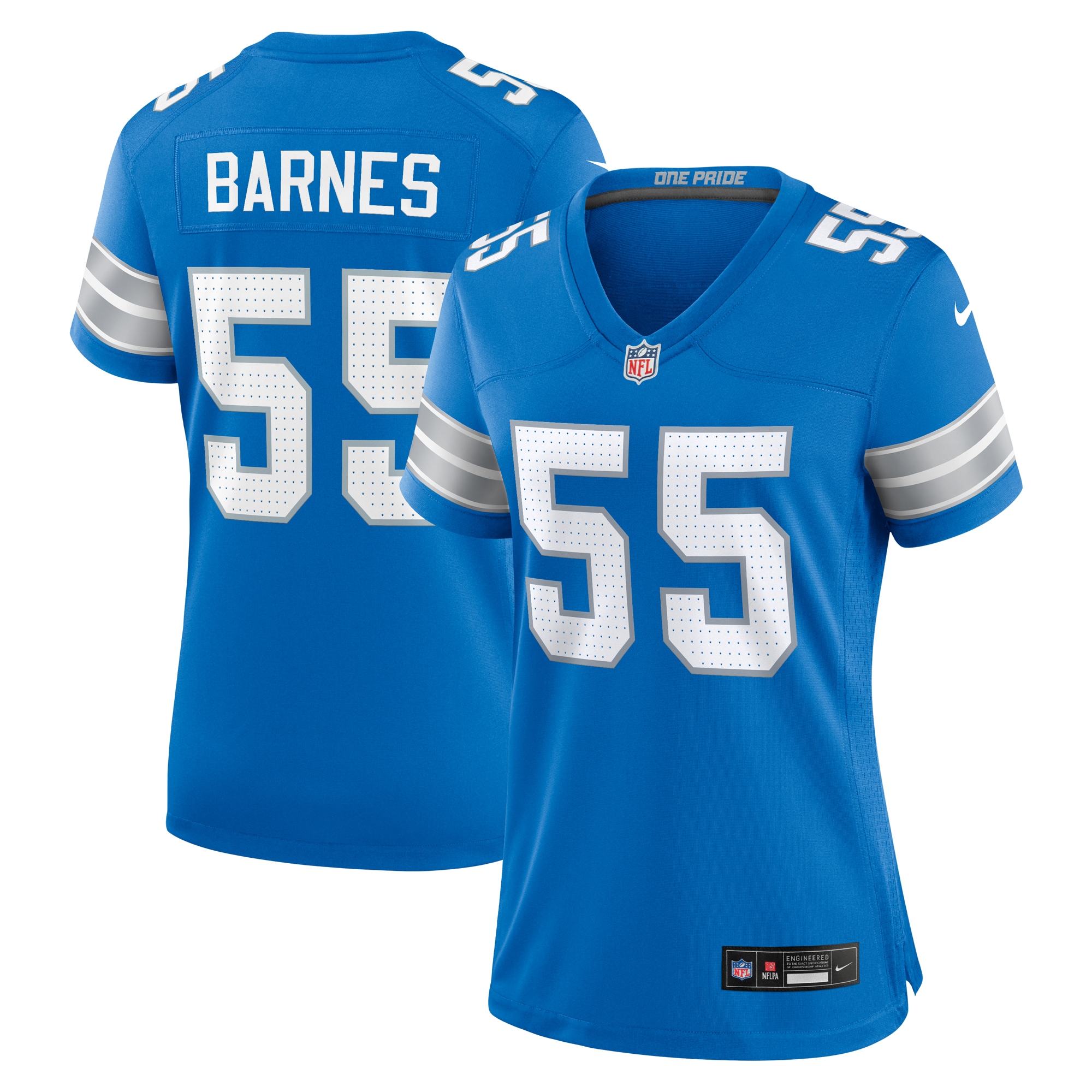 Derrick Barnes Detroit Lions Nike Women's Team Game Jersey - Blue