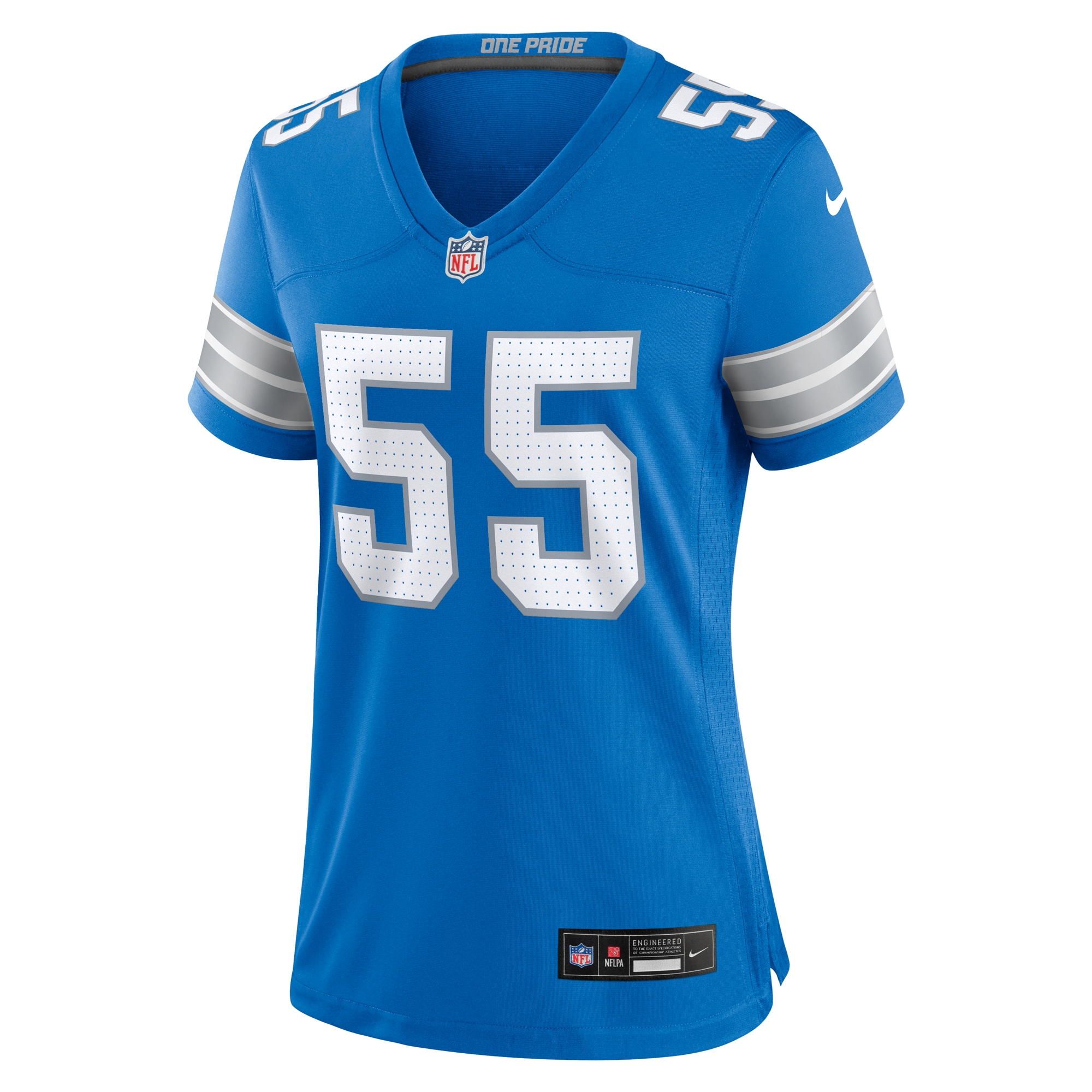 Derrick Barnes Detroit Lions Nike Women's Team Game Jersey - Blue - Image 2