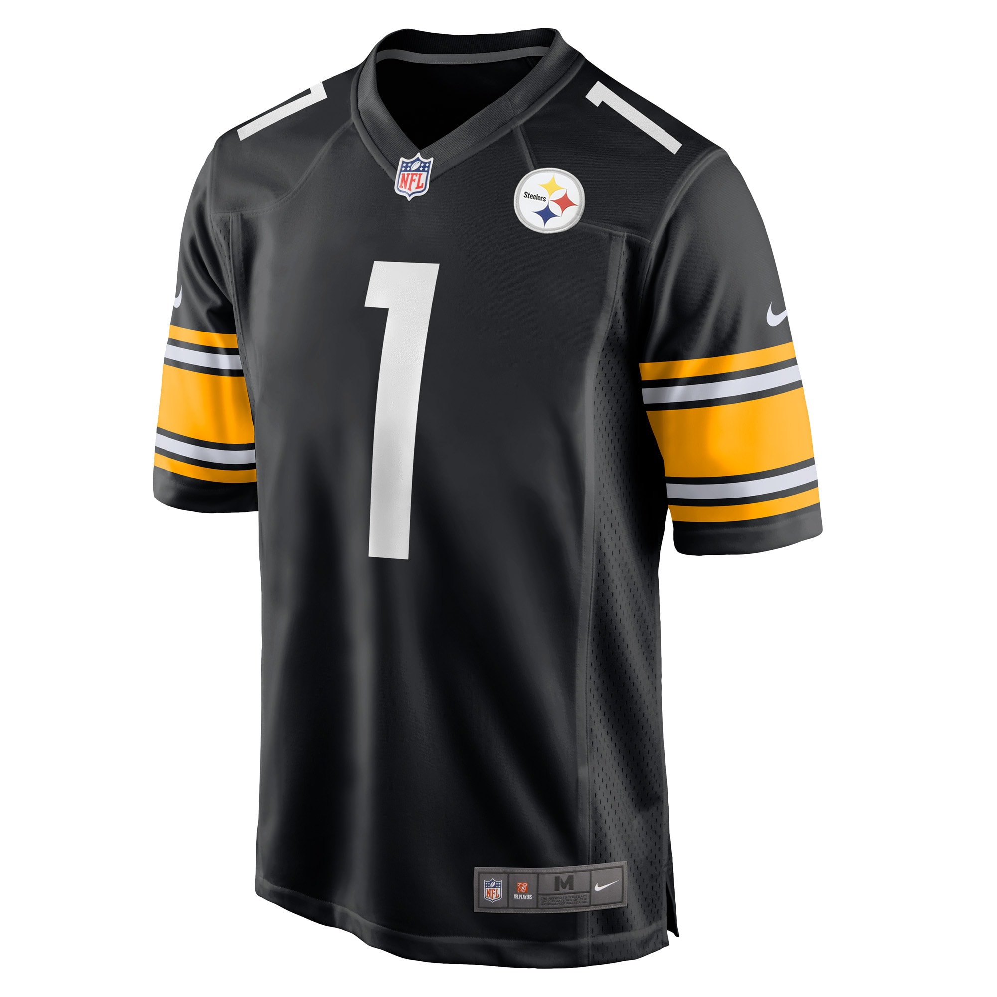 Number 1 Groom Pittsburgh Steelers Nike Game Jersey - Black - Image 2