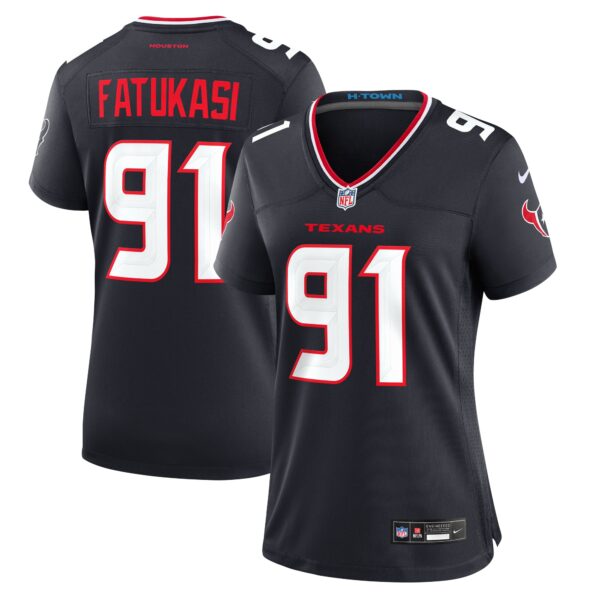 Folorunso Fatukasi Houston Texans Nike Women's Team Game Jersey - Navy