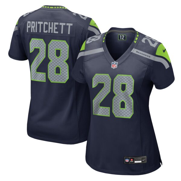 Nehemiah Pritchett Seattle Seahawks Nike Women's Team Game Jersey - College Navy