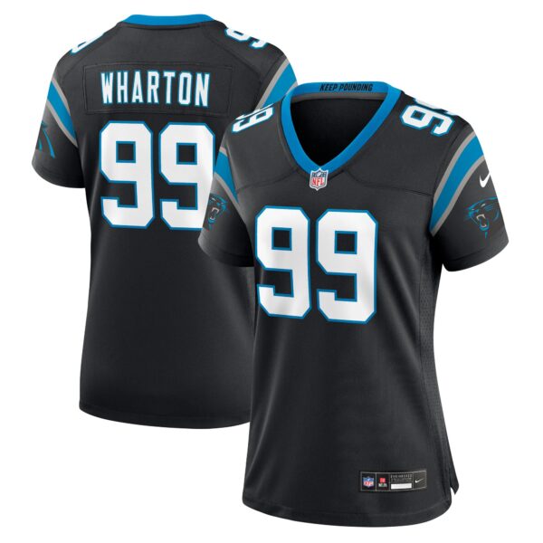Tershawn Wharton Carolina Panthers Nike Women's Team Game Jersey - Black