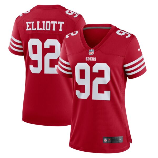 Jordan Elliott San Francisco 49ers Nike Women's Team Game Jersey - Scarlet