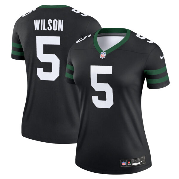 Garrett Wilson New York Jets Nike Women's Alternate Legend Player Performance Top - Legacy Black