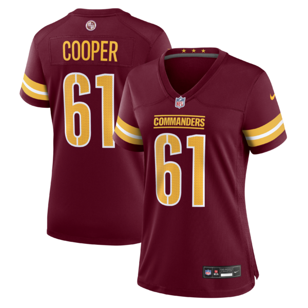 Tyler Cooper Washington Commanders Nike Women's Team Game Jersey - Burgundy