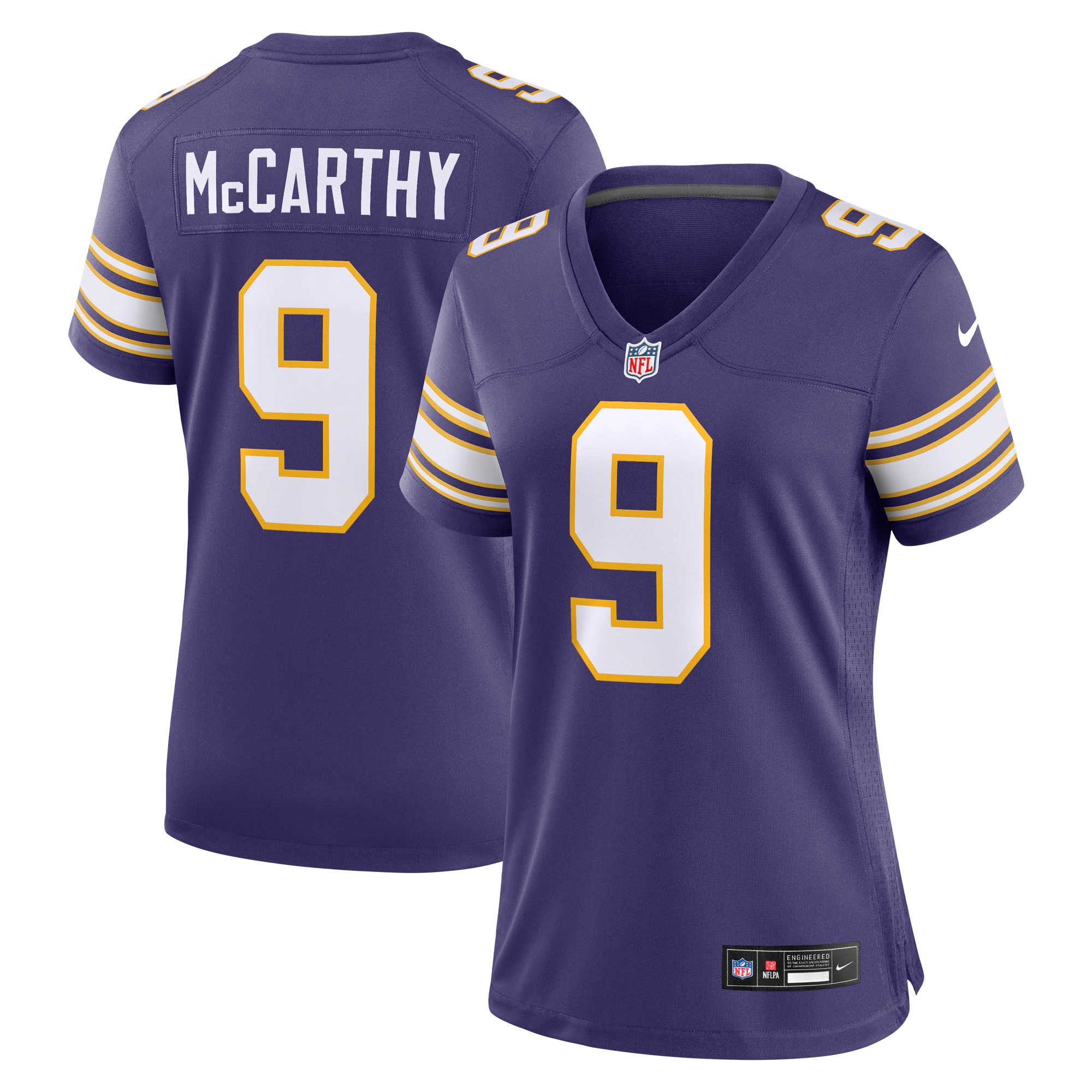 J.J. McCarthy Minnesota Vikings Nike Women's 2nd Alternate Player Game Jersey - Purple