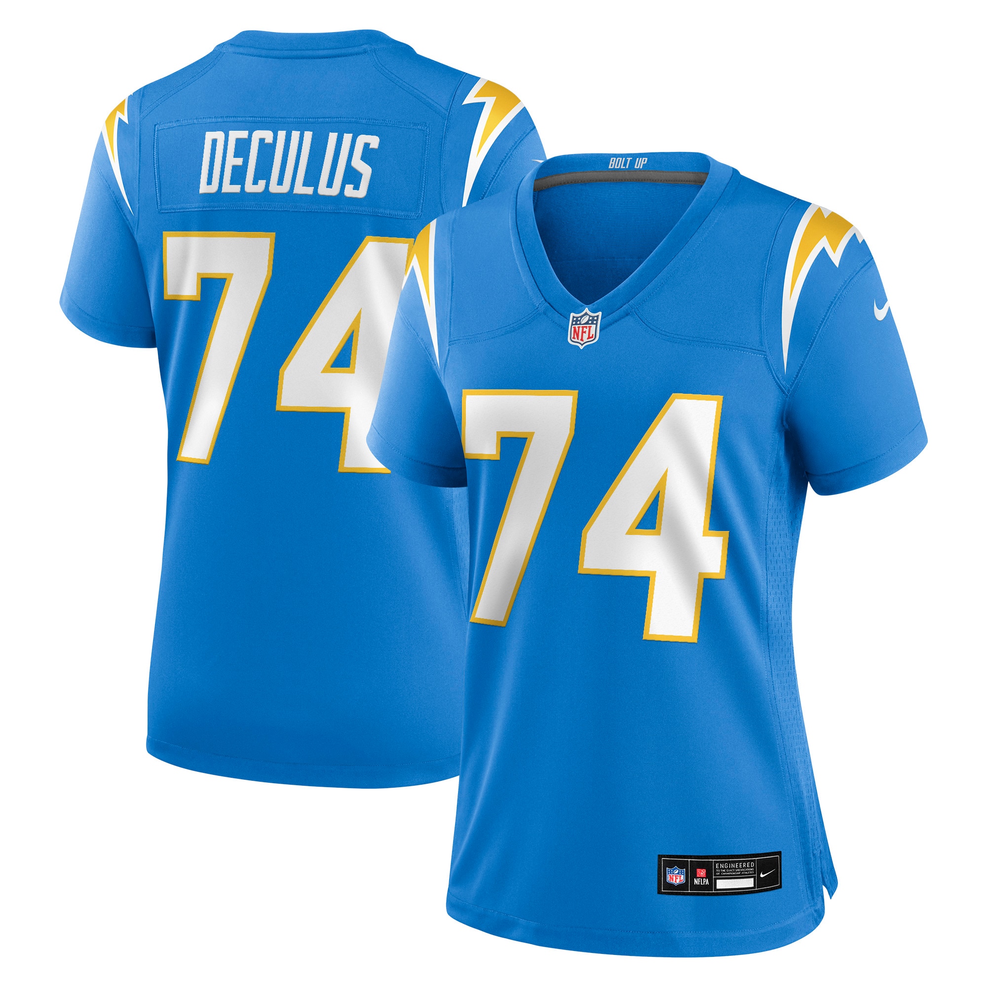Austin Deculus Los Angeles Chargers Nike Women's Team Game Jersey - Powder Blue