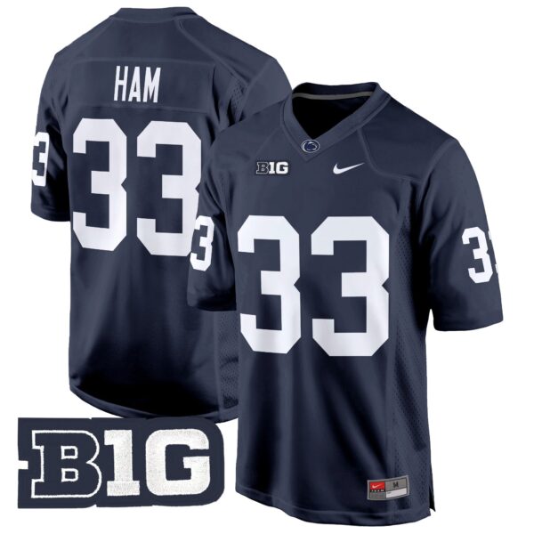 Penn State Nittany Lions 2024 Game Jersey - All Stitched - Navy - Jack Ham Jersey