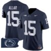 Penn State Nittany Lions 2024 Home Patch Vapor Limited Jersey - All Stitched - Navy - Drew Allar Jersey