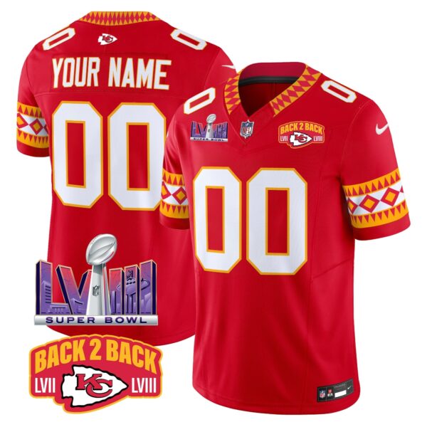 Chiefs Special Vapor Limited Custom Jersey - All Stitched - Red Jersey