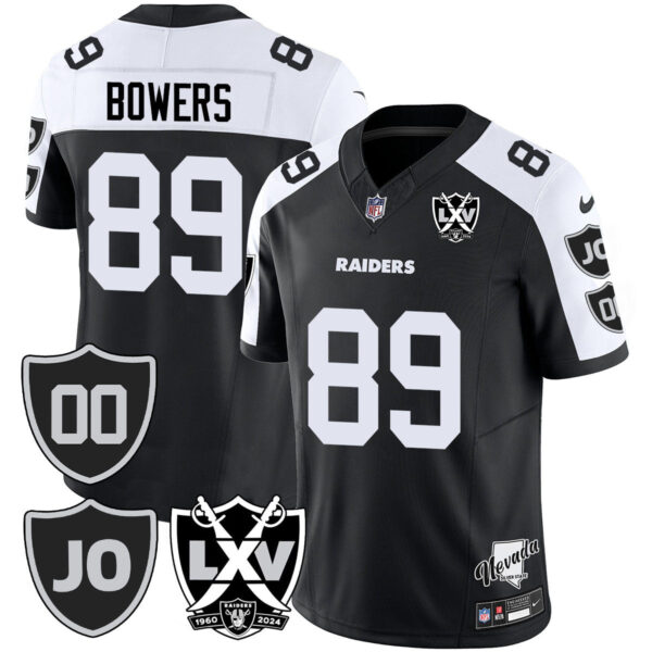 Raiders Vapor Limited Jersey - All Stitched - Honor Jim Otto - Black Alternate - Brock Bowers Jersey