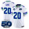 Seattle Seahawks 50th Season Vapor Limited Jersey - All Stitcheds - White - Julian Love Jersey