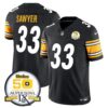 Steelers 50th Anniversary Of Super Bowl IX Patch Vapor Limited Jersey - All Stitched - Black - Jack Sawyer Jersey