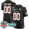 Dolphins Shula 347 Patch Vapor Limited Custom Jersey V2 - All Stitched - Black Jersey