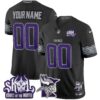 Minnesota Vikings 2024 Winter Warrior Skol Patch Vapor Limited Custom Jersey V2 - All Stitched - Black Jersey