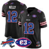 Bills 1959 - 2024 - The Bills Jersey - All Stitched - Jim Kelly - 12 - Black Jersey