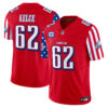 Men's Philadelphia Eagles 2025 Independence Day Vapor Limited Jersey - All Stitched Red Jason Kelce Jersey