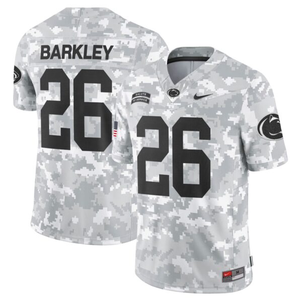 Penn State Nittany Lions 2024 Salute to Service Vapor Limited Jersey - Arctic Camo - All Stitched - Saquon Barkley Jersey
