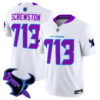 Men's Houston Texans 2025 DJ Screw Vapor Limited Jersey - All Stitched White Screwston 713 Jersey