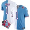 Titans 1997 Throwback Vapor Limited Jersey - All Stitched - Split - Cam Ward Jersey