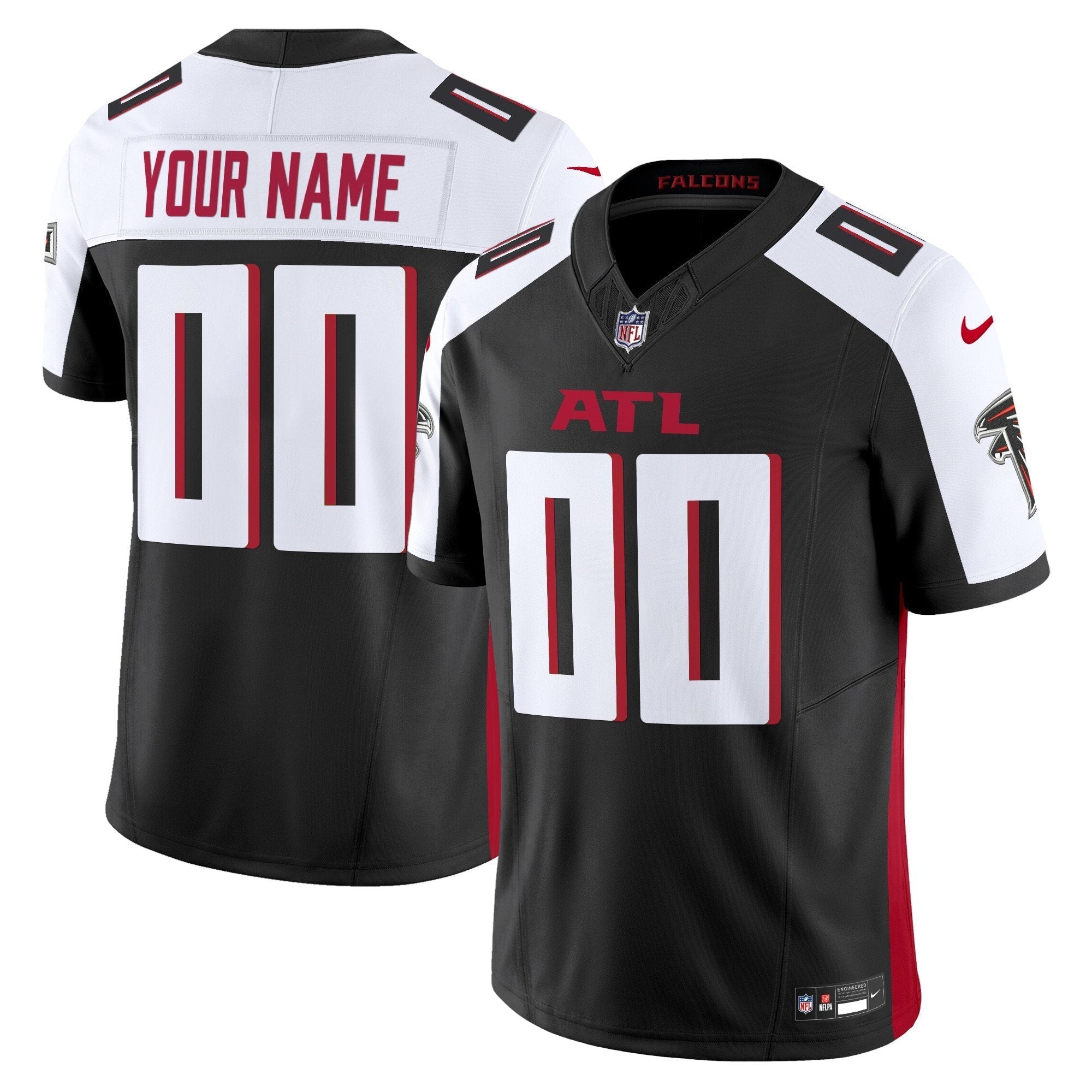 Atlanta Falcons 2024 Vapor Limited Custom Jersey - All Stitched - Black Alternate Jersey
