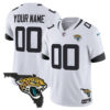 Jacksonville Jaguars Florida Patch Vapor Custom Jersey - All Stitched Men White Jersey