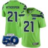 Seattle Seahawks 50th Season Vapor Limited Jersey - All Stitched - Green - Devon Witherspoon Jersey