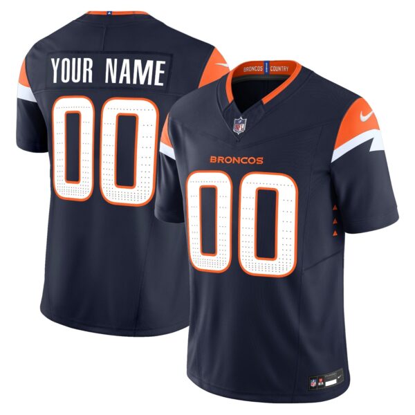 Denver Broncos 2024 Vapor Limited Custom Jersey - All Stitched - Navy Jersey