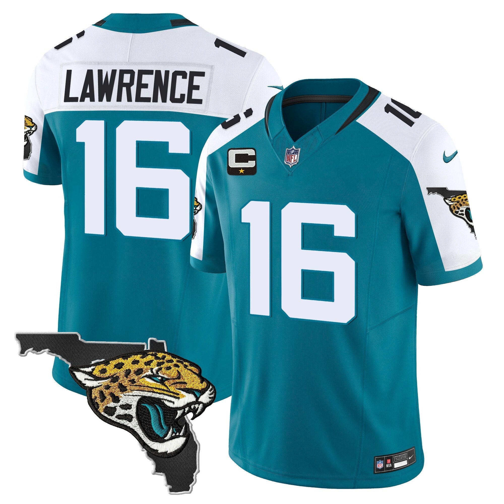 Jacksonville Jaguars Florida Patch Vapor Jersey - All Stitched - Alternate - Trevor Lawrence Jersey