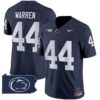 Penn State Nittany Lions 2024 Home Patch Vapor Limited Jersey - All Stitched - Navy - Tyler Warren Jersey
