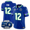 Seattle Seahawks 50th Season Vapor Limited Jersey - All Stitcheds - Royal - Fan Jersey
