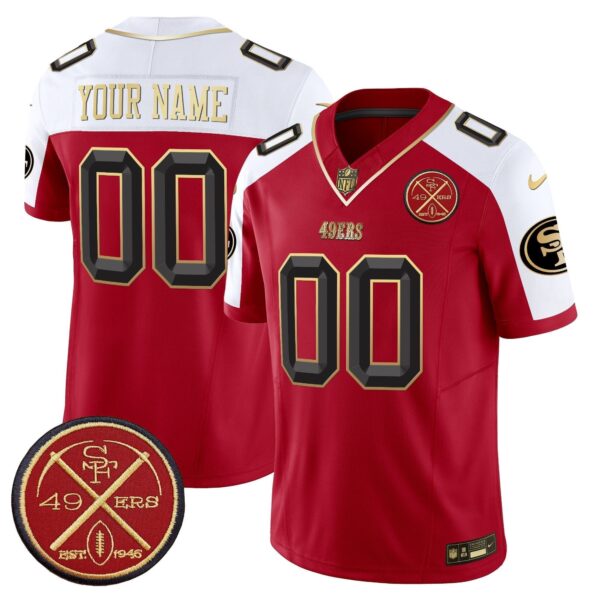 49ers Est.1946 Patch Vapor Limited Custom Jersey V2 - All Stitched - Alternate Jersey