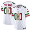 49ers Mexico Vapor Limited Custom Jersey V4 - All Stitched - White Jersey