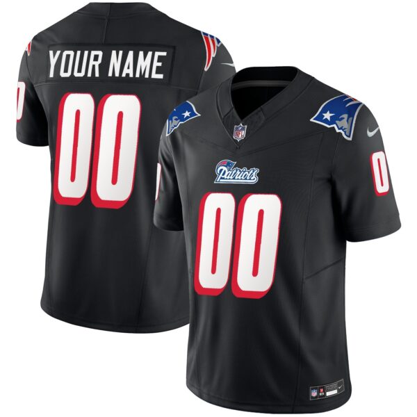 Patriots 1996 Throwback Limited Vapor Custom Jersey - All Stitched - Black Jersey