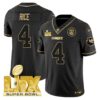 Chiefs Super Bowl LIX Patch Gold Vapor Limited Jersey - All Stitched - Black Gold - Rashee Rice Jersey