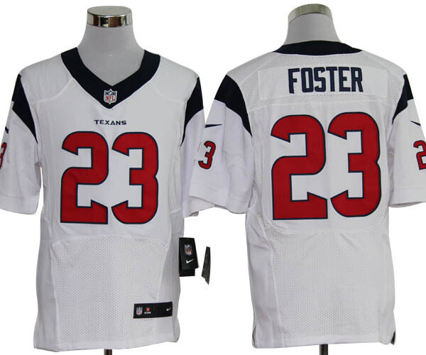 Size 60 4XL-Arian Foster Houston Texans #23 White Stitched Nike Elite NFL Jerseys
