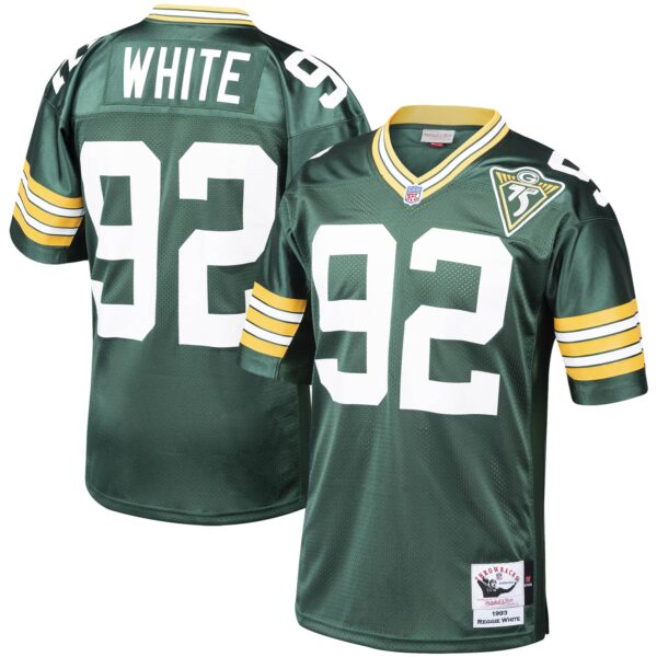Reggie White Green Bay Packers 1993 Mitchell Ness Authentic Throwback Retired Player Jersey Green